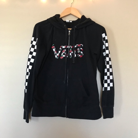 vans cherry checkered fleece